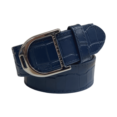 Equetech Navy Snakeskin Stirrup Leather Belt