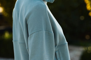Dublin 1/4 Zip Hooded Fleece Pullover Washed Teal