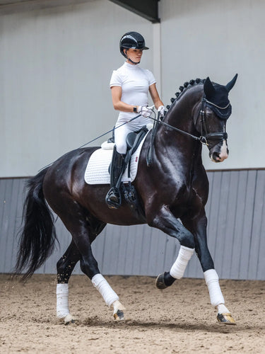 LeMieux Pro Sport D-Ring Cotton Dressage Square White