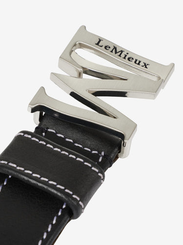Buy LeMieux Black Leather Monogram Belt | Online for Equine