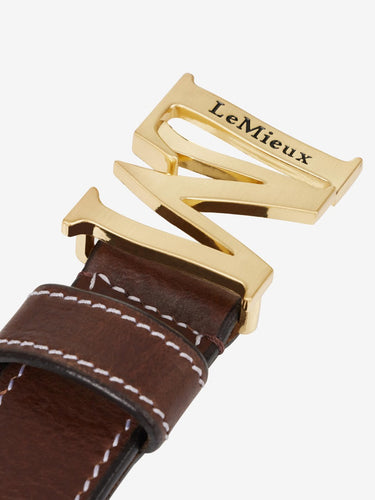 Buy LeMieux Brown Leather Monogram Belt | Online for Equine