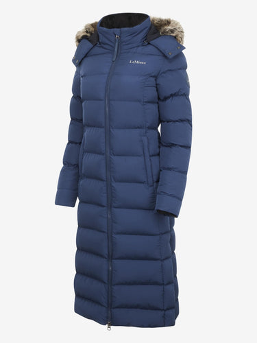 Buy LeMieux Atlantic Blue Harper Longline Puffer Coat - UK 6| Online for Equine