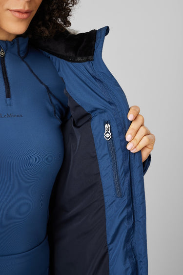 Buy LeMieux Atlantic Blue Harper Longline Puffer Coat - UK 6| Online for Equine