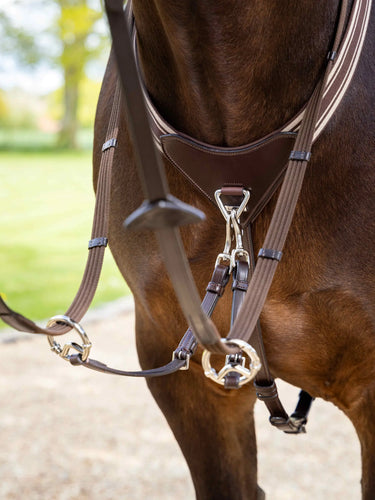 LeMieux Arika Elasticated Breastplate Havana/Silver
