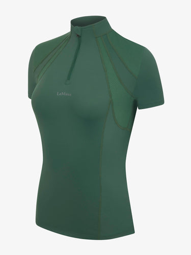 LeMieux Hunter Green Mia Mesh Short Sleeve Base Layer