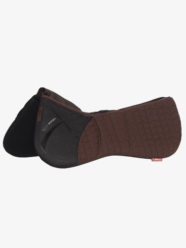 Buy the LeMieux Brown ProSorb Plain 3 Pocket Quilted Half Pad | Online for Equine