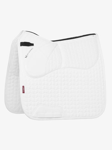 Buy the LeMieux White ProSorb Plain 2 Pocket Dressage Square | Online for Equine