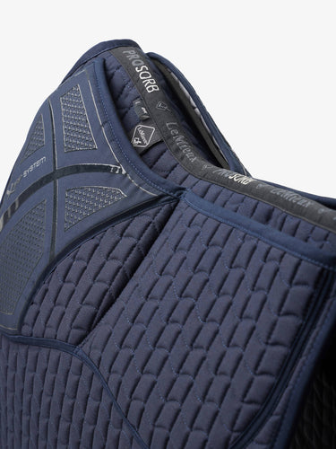 Buy the LeMieux Navy ProSorb Plain 2 Pocket Dressage Square | Online for Equine