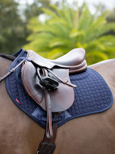 Buy LeMieux Navy ProSorb Plain 2 Pocket Close Contact Square| Online for Equine