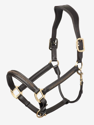LeMieux Leather Crystal Headcollar Brown