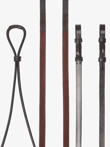 LeMieux Hunter Half Lined Curb Rein Havana/Silver