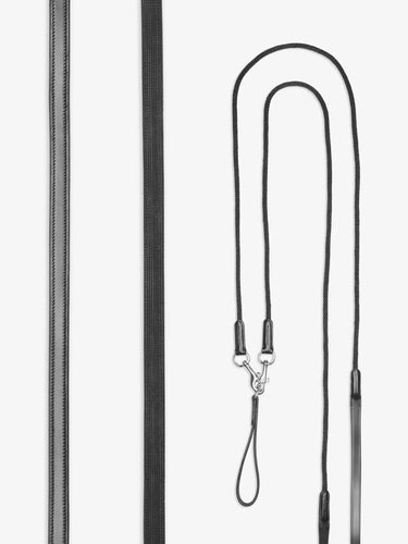 LeMieux Leather Draw Reins Black