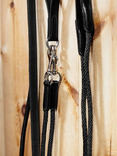 LeMieux Leather Draw Reins Black