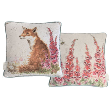 Buy Wrendale 'Foxgloves' Fox Cushion - Online for Equine
