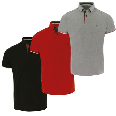 Equi-Th&egrave;me Jersey Men's Polo Shirt-Orange-Medium