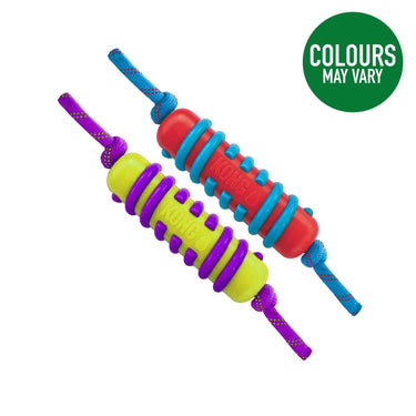 Buy Kong Jaxx Brights Stick With Rope Toy-Large-Assorted| Online for Equine