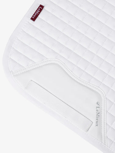 LeMieux Pro Sport D-Ring Cotton Dressage Square White