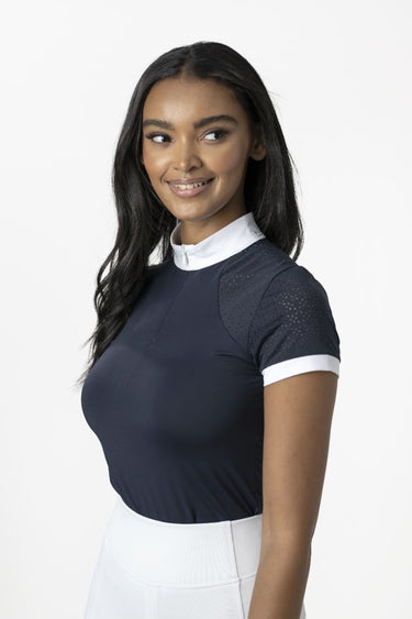 Le Mieux Olivia Navy Short Sleeved Show Shirt
