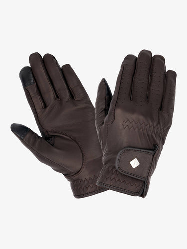 Le Mieux Classic Leather Riding Gloves Brown