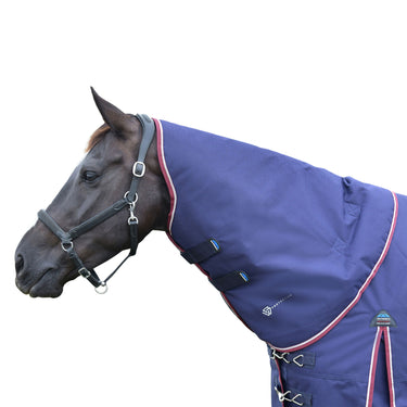 Weatherbeeta Comfitec Essential Turnout Neck Cover 0G Navy/ Burgundy