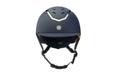 Buy Charles Owen EQX Kylo Navy Matte & Pewter Gloss MIPS Adjustable Riding Hat | Online for Equine