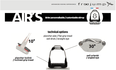 Buy Freejump Air'S Stirrups - Black/Black (10 - 30)| Online for Equine