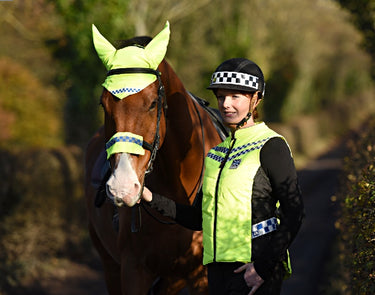 Buy Equisafety Polite Reflective Hi Vis Fly Hood| Online for Equine