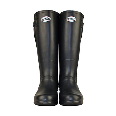 Rockfish Women's Neoprene Lined Tall Adjustable Matt Wellingtons - Black