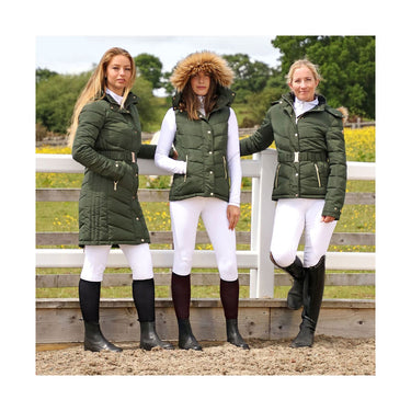 Buy Coldstream Branxton Long Ladies Fern Green Quilted Coat | Online for Equine