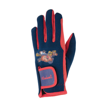 HY Thelwell Collection Childrens Gloves-Navy / Red-Child Small