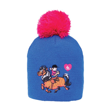 Hy Equestrian Thelwell Collection Race Bobble Hat-Coblet Blue / Magenta