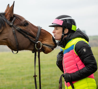 Equisafety Hi Vis Multi Coloured Hat Band