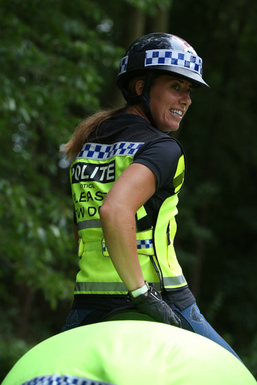 Buy Equisafety Adult Polite "Please Slow Down" Hi Viz Waistcoat| Online for Equine