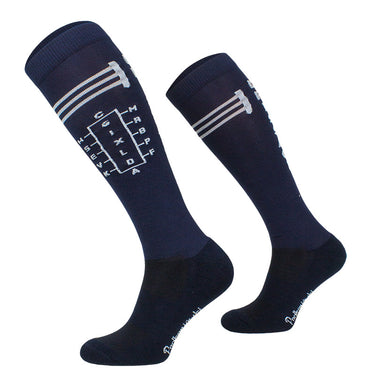 Buy Comodo Junior Navy Dressage Novelty Socks -Euro 35-38 (UK 2.5-5)| Online for Equine