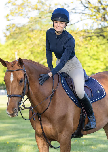 Woof Wear Navy Long Sleeve Ladies Tech Riding Shirt