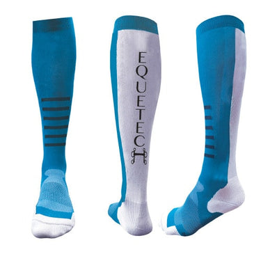 Equetech Performance Socks - 2 Pack-UK 4-8-Peacock Blue