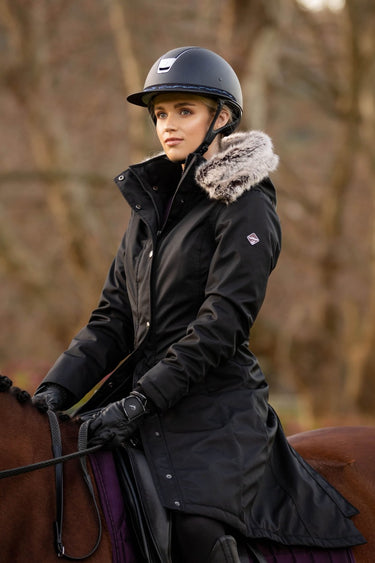 Buy the Le Mieux Waterproof Long Riding Coat - Black | Online for Equine