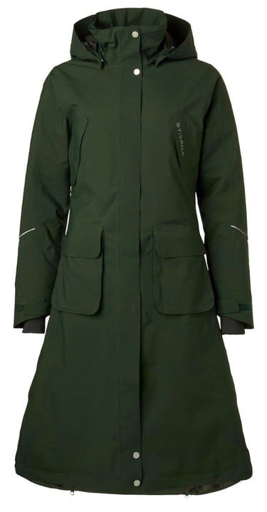 Buy Stierna Stella Long Ladies Forest Green Winter Coat - UK 4 - 6| Online for Equine