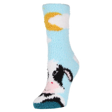 Wildfeet Cow Fluffy Boxed Socks -One Size (UK 4-8)