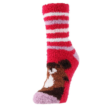 Wildfeet Horse Fluffy Boxed Socks -One Size (UK 4-8)
