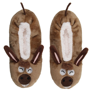 Wild Feet Donkey Adults Slipper Socks-One Size (UK 4-8)-Donkey