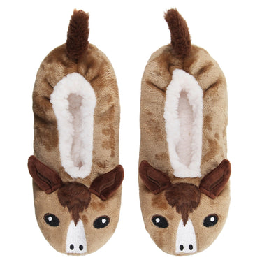 Wild Feet Horse Adults Slipper Socks-One Size (UK 4-8)-Horse