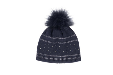 Pikeur Navy Winter Hat With Rhinestones