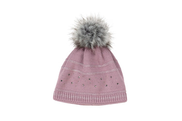 Pikeur Violet Grey Winter Hat With Rhinestones